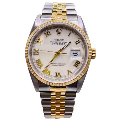 rolex two tone oyster perpetual.